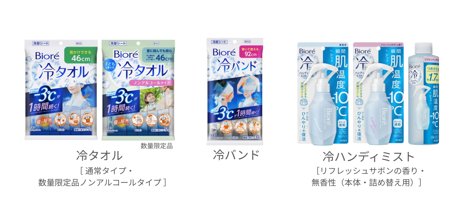 花王ビオレ 冷シリーズ対象商品